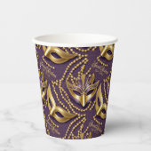 マスカレード甘い16ビーズマスク紫ID1032 紙コップ (正面)