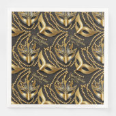 マスカレード甘い16ビーズマスク黒ID1032 (正面)