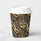 マスカレード甘い16ビーズマスク黒ID1032 紙コップ (右)