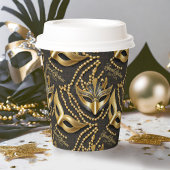 マスカレード甘い16ビーズマスク黒ID1032 紙コップ