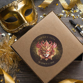 マスカレード甘い16赤金ゴールドV2 ID1032 ラウンドシール