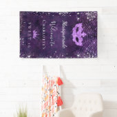 マスカレード紫の銀のグリッターダストスウィート16 横断幕 (インサイチュ)