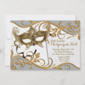 マスカレード誕生日イベントパーティの招待状 招待状 (正面)