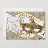 マスカレード誕生日イベントパーティの招待状 招待状 (裏面)