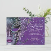 マスカレード誕生日イベントパーティの招待状 招待状 (スタンド正面)