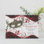 マスカレード誕生日イベントパーティの招待状 招待状 (スタンド正面)