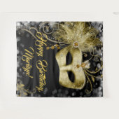 マスカレード誕生日パーティー背景 タペストリー (正面(横))