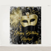 マスカレード誕生日パーティー背景 タペストリー (正面)