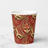 マスカレード スイート 16 ビーズ マスク レッド ID1032 紙コップ (裏面)