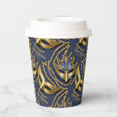 マスカレード スウィート16 ビーズ マスク ブルー ID1032 紙コップ (裏面)