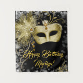 マスカレード バースデー パーティー 背景 タペストリー (正面)