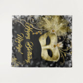 マスカレード バースデー パーティー 背景 タペストリー (正面(横))