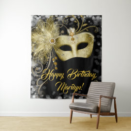 マスカレード バースデー パーティー 背景 タペストリー