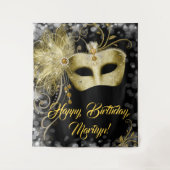 マスカレード バースデー パーティー 背景 タペストリー (正面)