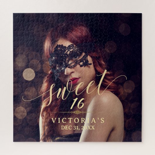 マスカレード フォト スウィート16 バースデー ジグソーパズル (縦)