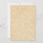 マスカレード ブラック ゴールド グリッター マスク スウィート16 招待状 (裏面)