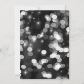 マスカレード ブラック&シルバーパーティー 編集可能 招待状 (裏面)