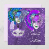 マスカレード、マルディグラスSweet sixteen、招待状 招待状 (正面/裏面)