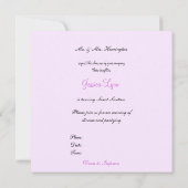 マスカレード、マルディグラスSweet sixteen、招待状 招待状 (裏面)