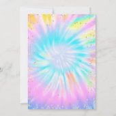 マスカレード、レース、ダイヤモンド タイダイ クイーンズアニバーサリー 招待状 (裏面)