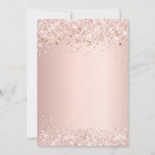 マスカレード ローズゴールド グリッター ダスト 誕生日 招待状 (裏面)