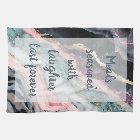 マスカレード – 白 キッチンタオル (横)