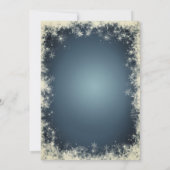 マスカレード,金ゴールドマスクスノーフレークスキンセアニラ 招待状 (裏面)