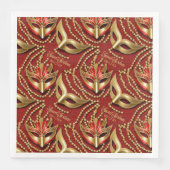 マスカレードSweet sixteenビーズマスク赤ID1032 (正面)