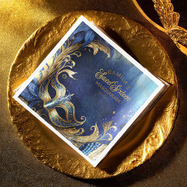 マスカレードSweet sixteenブルー金ゴールドID1032