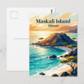 マスカーリ島 ジブチ ポストカード (正面/裏面)