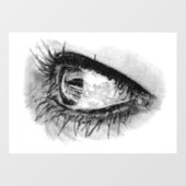 マスカ描ラのフリーハンドビューティフルウーマンの目 ウィンドウサイン (シート)