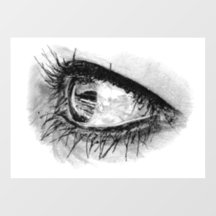 マスカ描ラのフリーハンドビューティフルウーマンの目