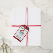 マスキギフト付きサンタラベル パーソナライズされた ギフトタグ (より糸付き)