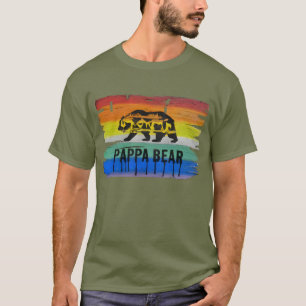 マスキュリン ダストレスド ゲイ ベア プライド パパベア Tシャツ
