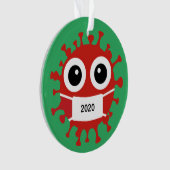 マスキングされたコロナウイルスアクリルオーナメント オーナメント (正面)