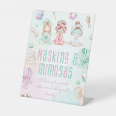 マスキングとミモザの子供スパパーティ フェイシャルステーション 台座サイン (正面)