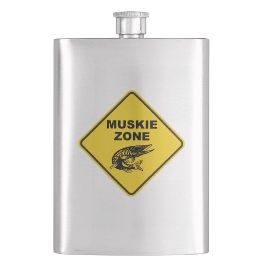 マスキー釣りゾーン看板 フラスク (正面)