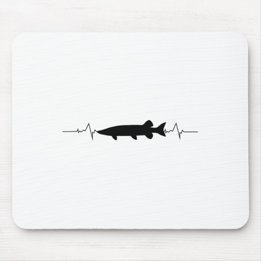 マスキー釣り - マスキーの鼓動する釣り マウスパッド (正面)
