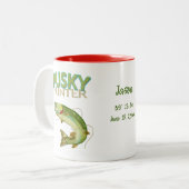 マスキー ハンター 名前 日付 測定値 ツートーンマグカップ (正面左)