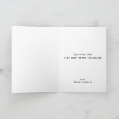 マスクおもしろいグリーティングでクリスマスのトナカイ カード (内部)