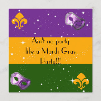 マスクおよび（紋章の）フラ・ダ・リの謝肉祭の招待状 招待状