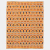 マスクが付いている民族のアフリカパターン フリースブランケット (正面)