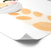 マスクが必要なベビーキリンのシャワー記号 ポスター (角)