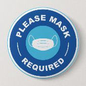 マスクが必要 缶バッジ (正面)