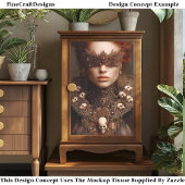 マスクされたゴシック様式の仮装の女性DU1デコページ 薄葉紙