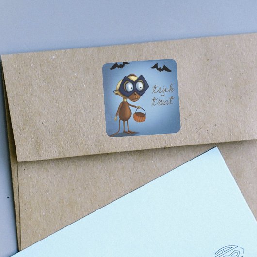 マスクされたサルのトリックまたはこうもり スクエアシール