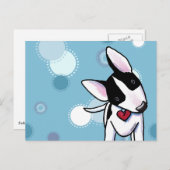 マスクされたブルテリア点々のあるポストカード ポストカード (正面/裏面)