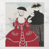 マスクされたボール ワインラベル (シングルラベル)