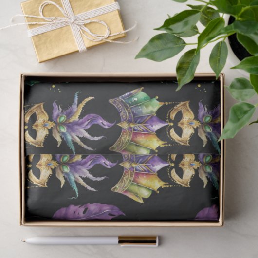 マスクされたマルディグラスシリーズデザイン4 薄葉紙 (ギフト)