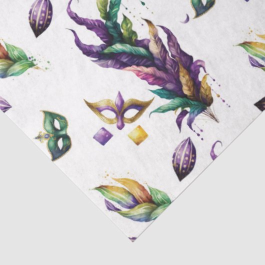 マスクされたマルディグラスシリーズデザイン5 薄葉紙 (詳細)